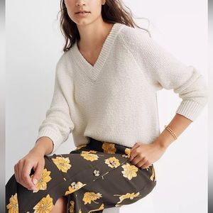 Madewell Arden V-Neck Crop Pullover Sweater